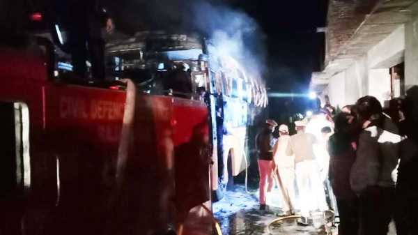 राजस्थान: जालौर में यात्रियों से भरी बस हाई टेंसन तार की चपेट में आई, 6 लोगों की हुई मौत, कई झुलसे
