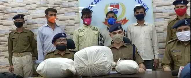 पुलिस को मिली सफलता, 22 किलो गांजा के साथ 4 अपराधी गिरफ्तार