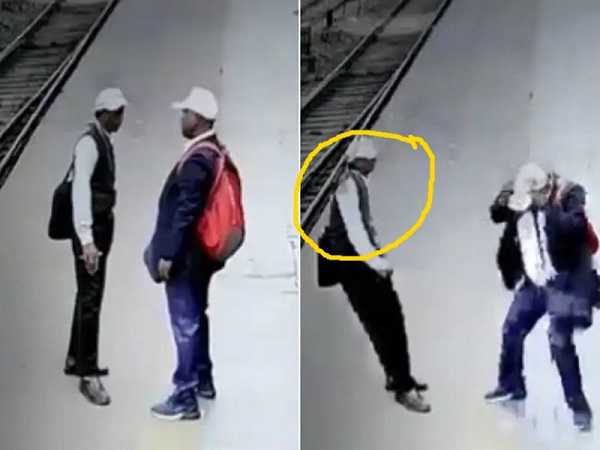 रेलवे अधिकारी के शरीर से अचानक निकलने लगी आग की चिंगारी, देखें Video