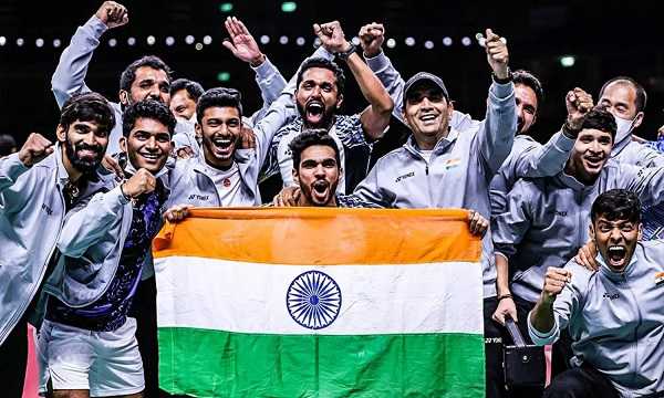 भारतीय पुरुष बैडमिंटन टीम ने रचा इतिहास, डेनमार्क से जीत कर टीम फाइनल में
