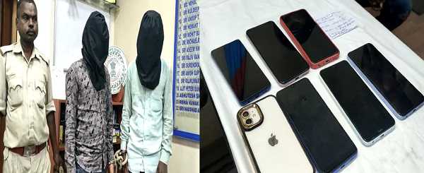 कीमती मोबाइल फोन की चोरी कर बंग्लादेश भेजने वाले गैंग के 6 सदस्यों को पुलिस ने किया गिरफ्तार