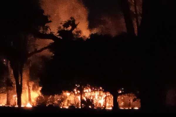 अज्ञात लोगों ने देर रात बांस के झुंड सहित बगीचा में लगाई आग, पूरा झुंड जलकर हुआ राख, लाखों रुपए का नुकसान