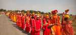 नवनिर्मित हनुमान मंदिर की प्राण प्रतिष्ठा के लिए, कलश यात्रा का भव्य आयोजन
