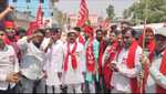 विश्व मजदूर दिवस के उपलक्ष्य मे विभिन्न श्रम संगठनों ने निकाली रैली